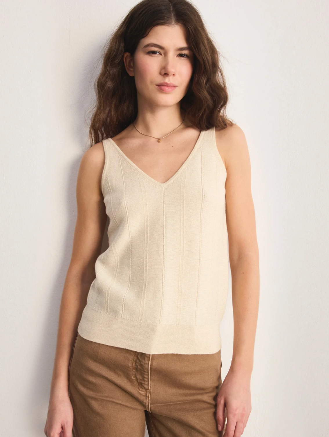 Top en coton et soie à lurex - LUNA