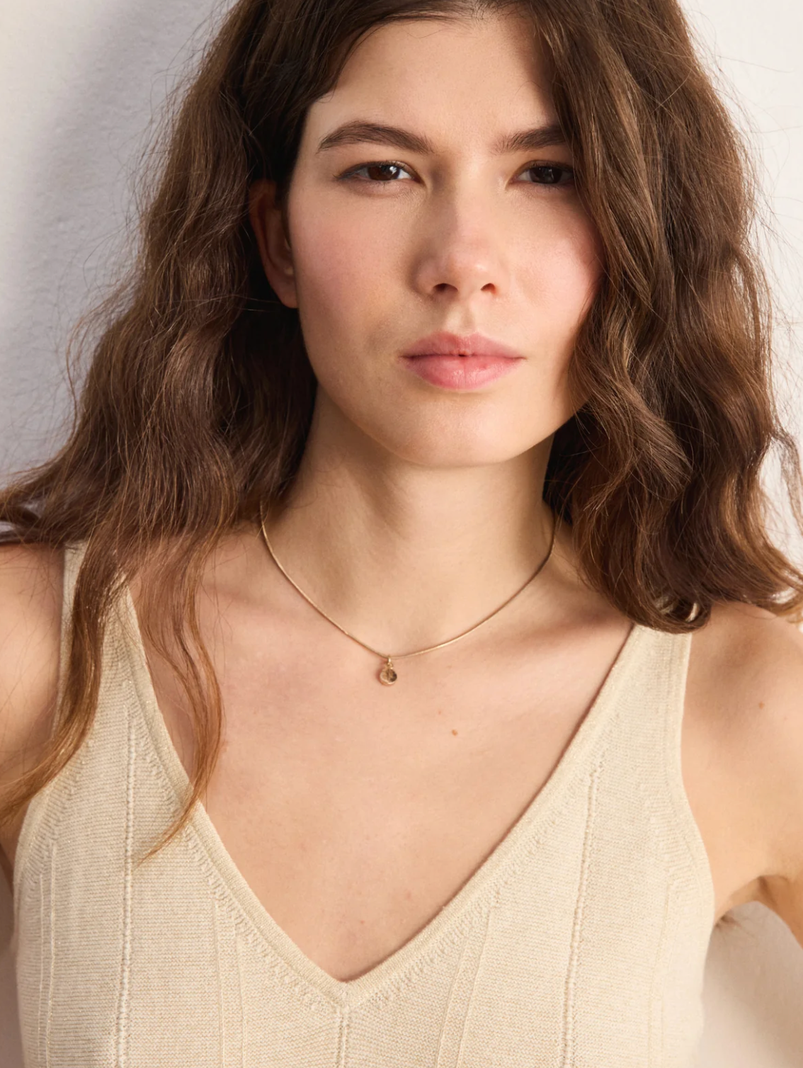 Top en coton et soie à lurex - LUNA