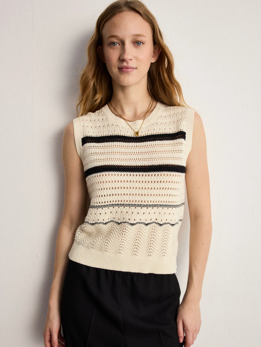 Top en crochet à rayures - LORYNE