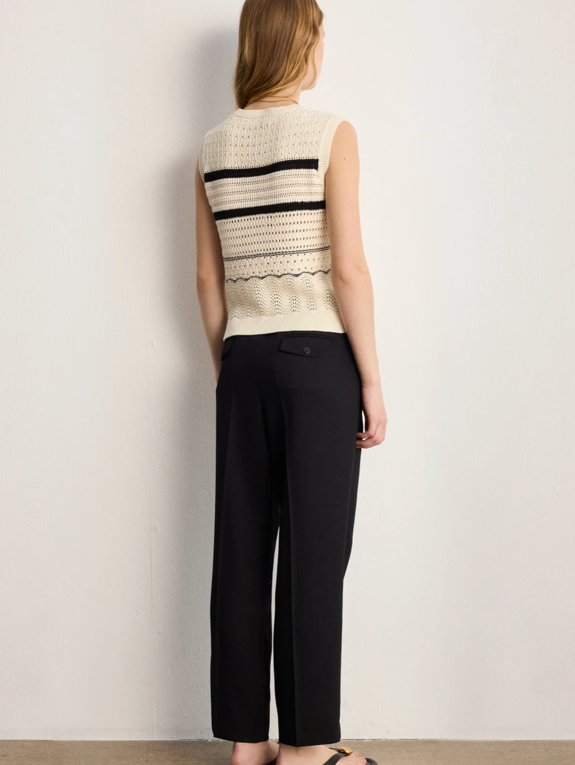 Top en crochet à rayures - LORYNE