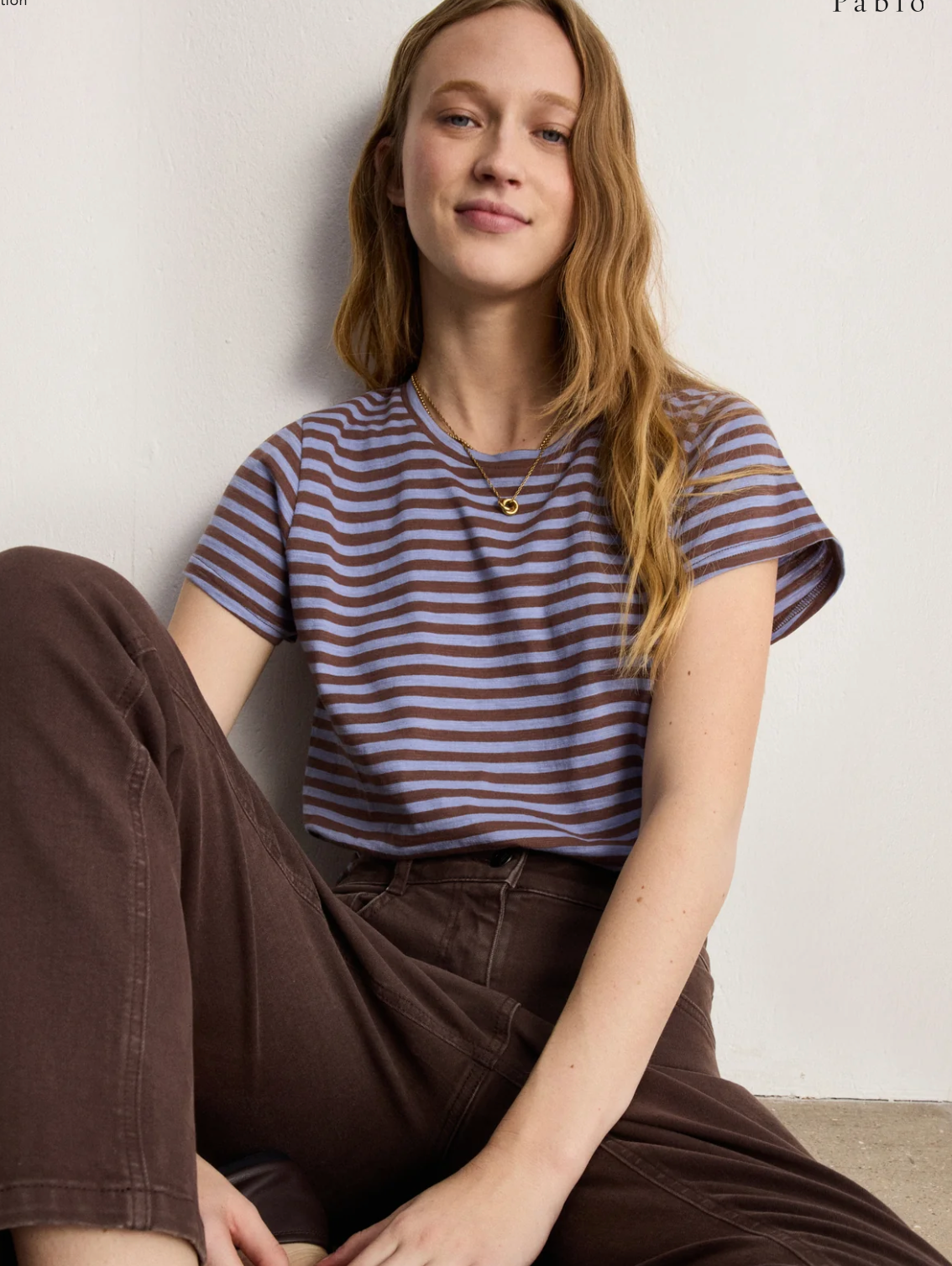 T-shirt rayé en coton - TINA