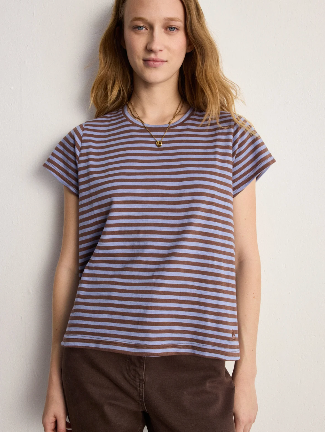 T-shirt rayé en coton - TINA