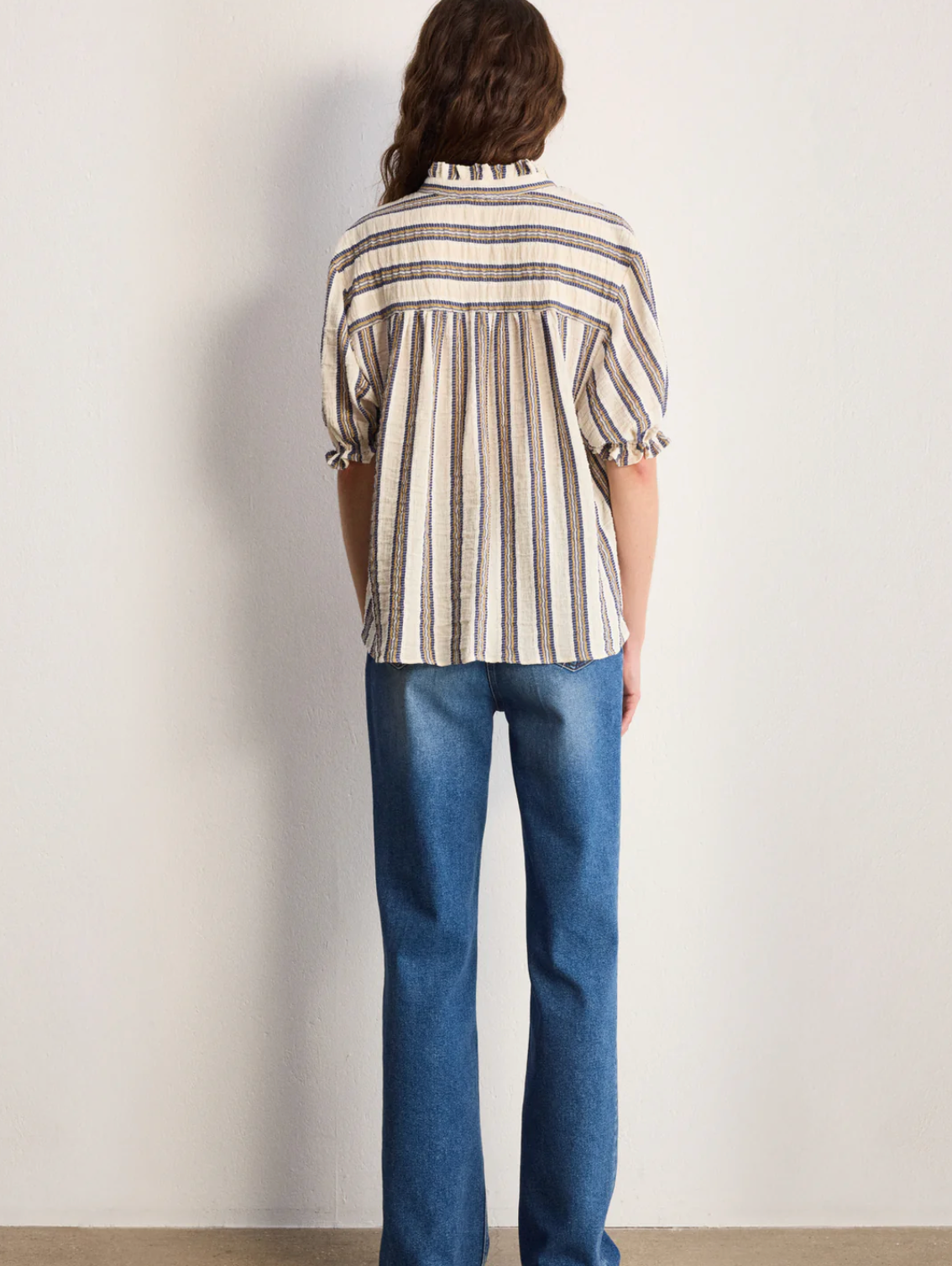 Blouse à rayures et volants - CAYLA