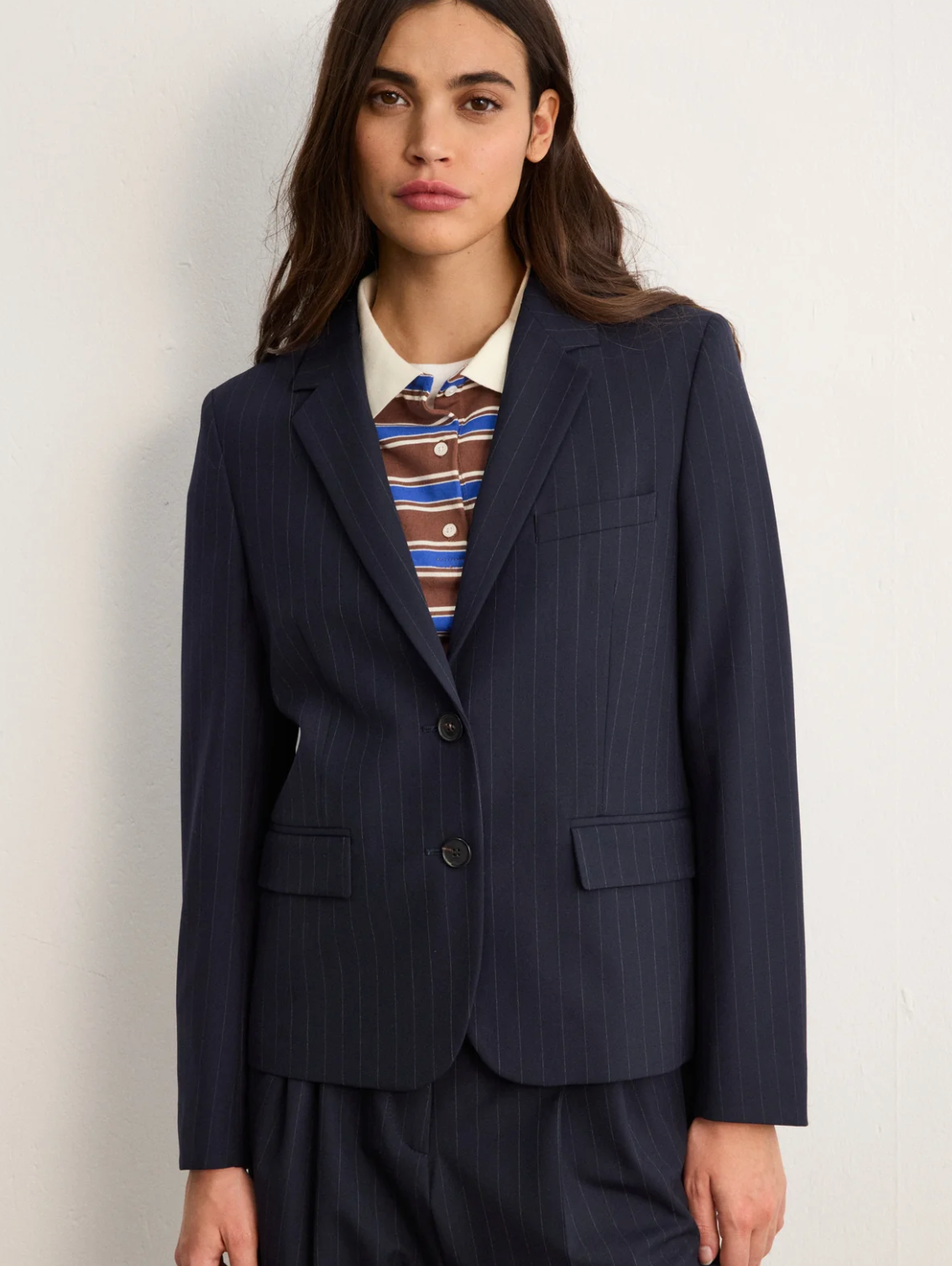 Veste de tailleur à fines rayures - MARYLINE