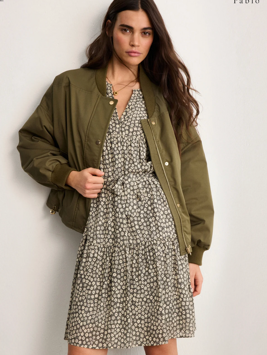 Robe courte fluide à fleurs - ARSENE