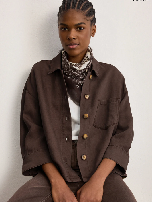 Surchemise fluide en lyocell et lin - MANELLE