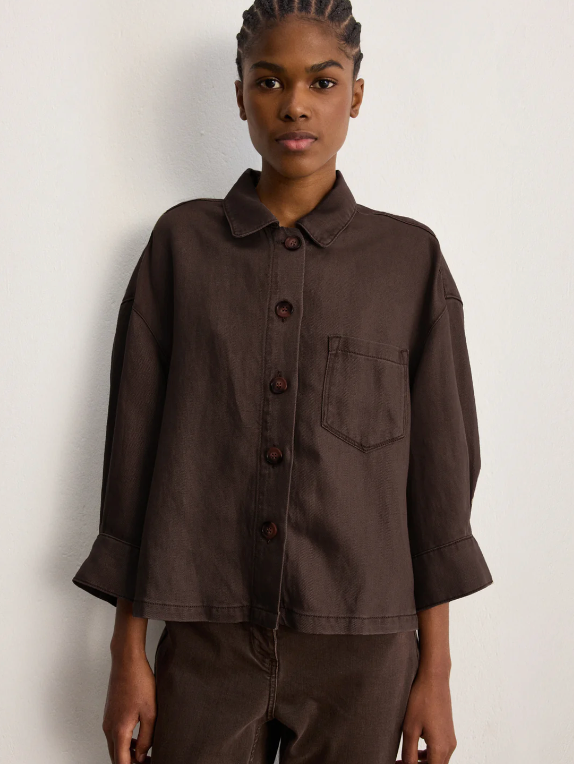 Surchemise fluide en lyocell et lin - MANELLE