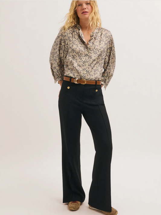Pantalon 7/8 à boutons dorés - MERI