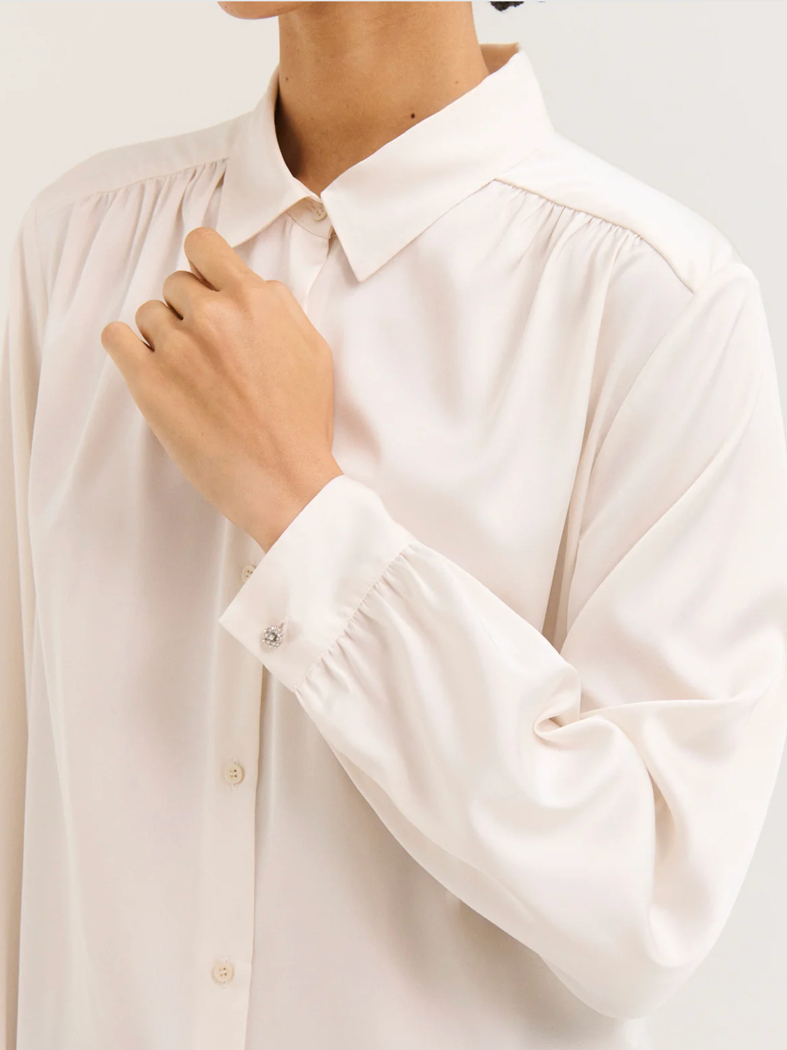 Chemise fluide en satin - LENIE