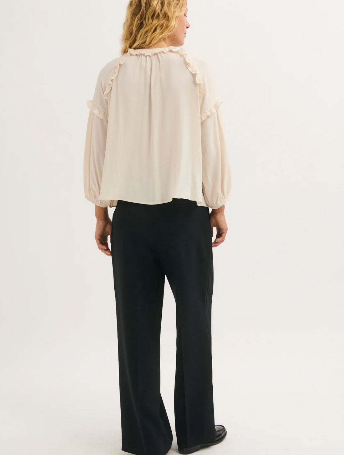 Blouse à volants et lacet - LARISSA