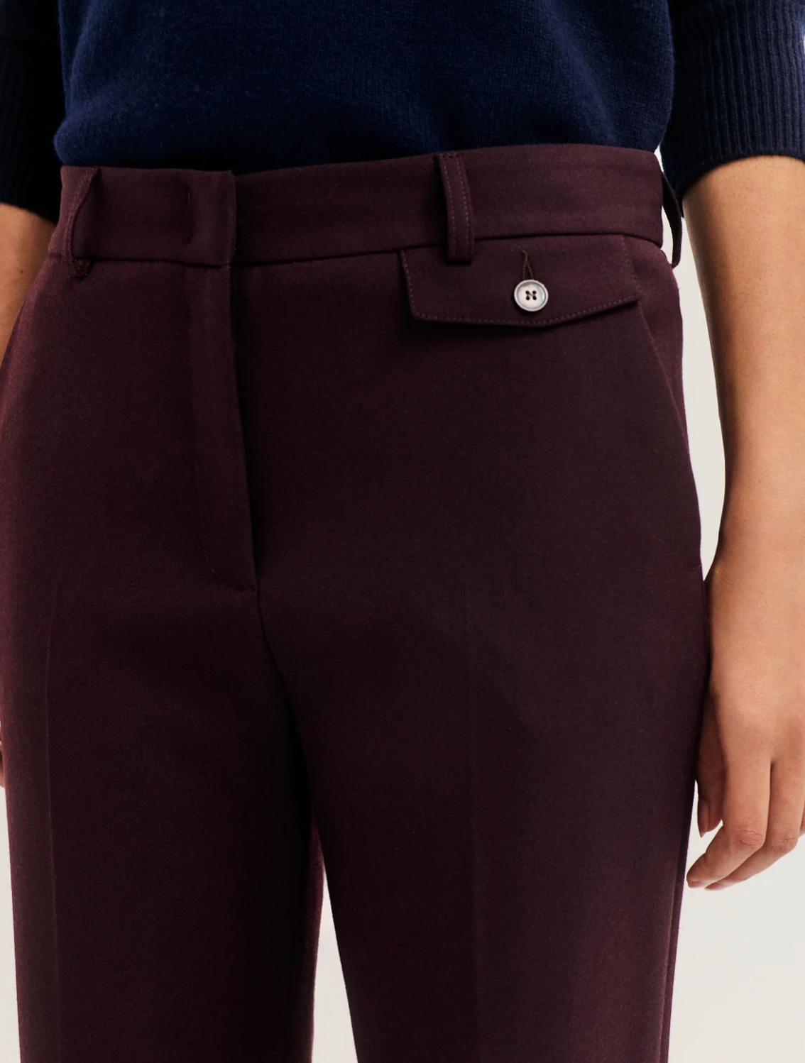 Pantalon slim 7/8 de tailleur - MALA Bordeaux