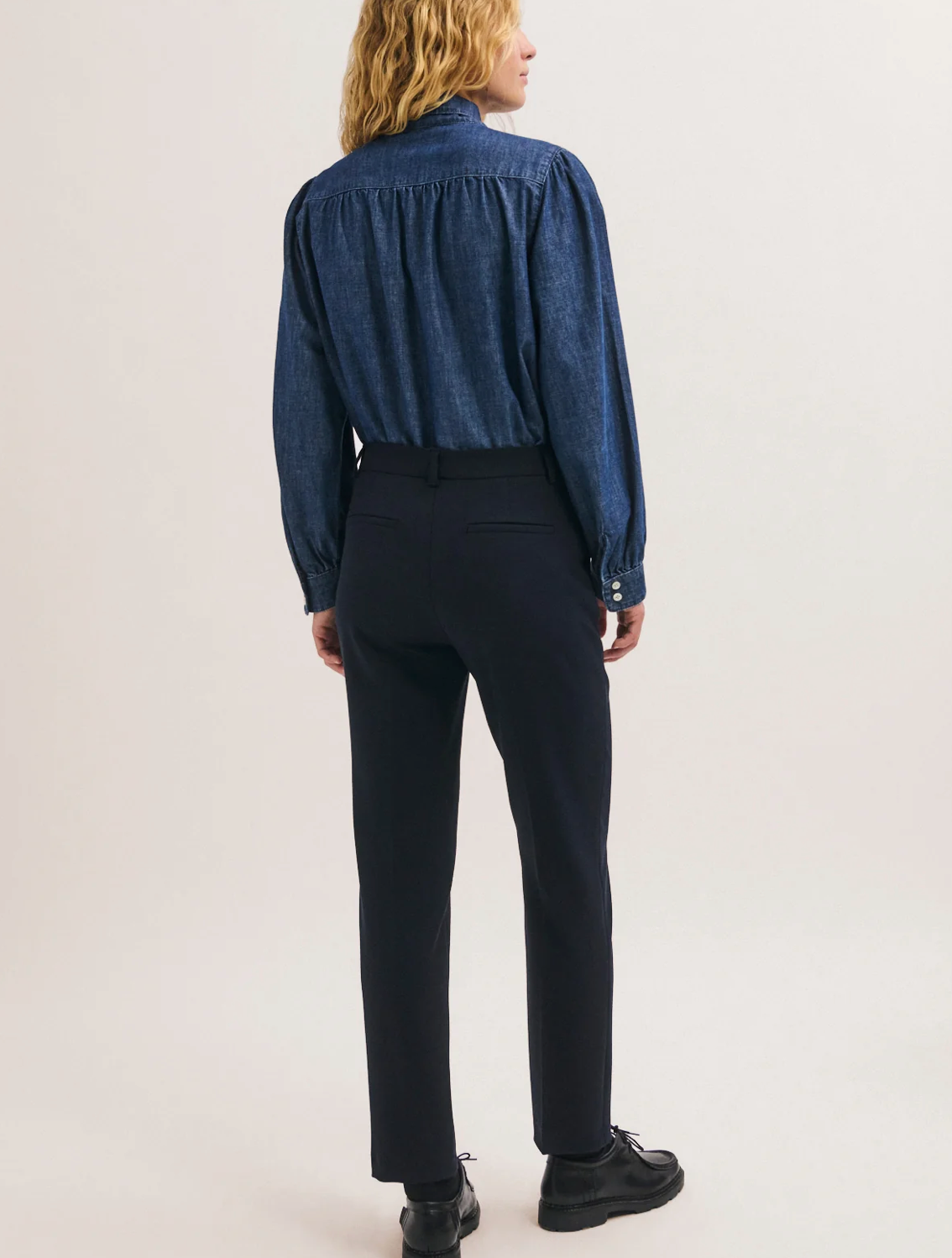 Pantalon slim 7/8 de tailleur - MALA Marine