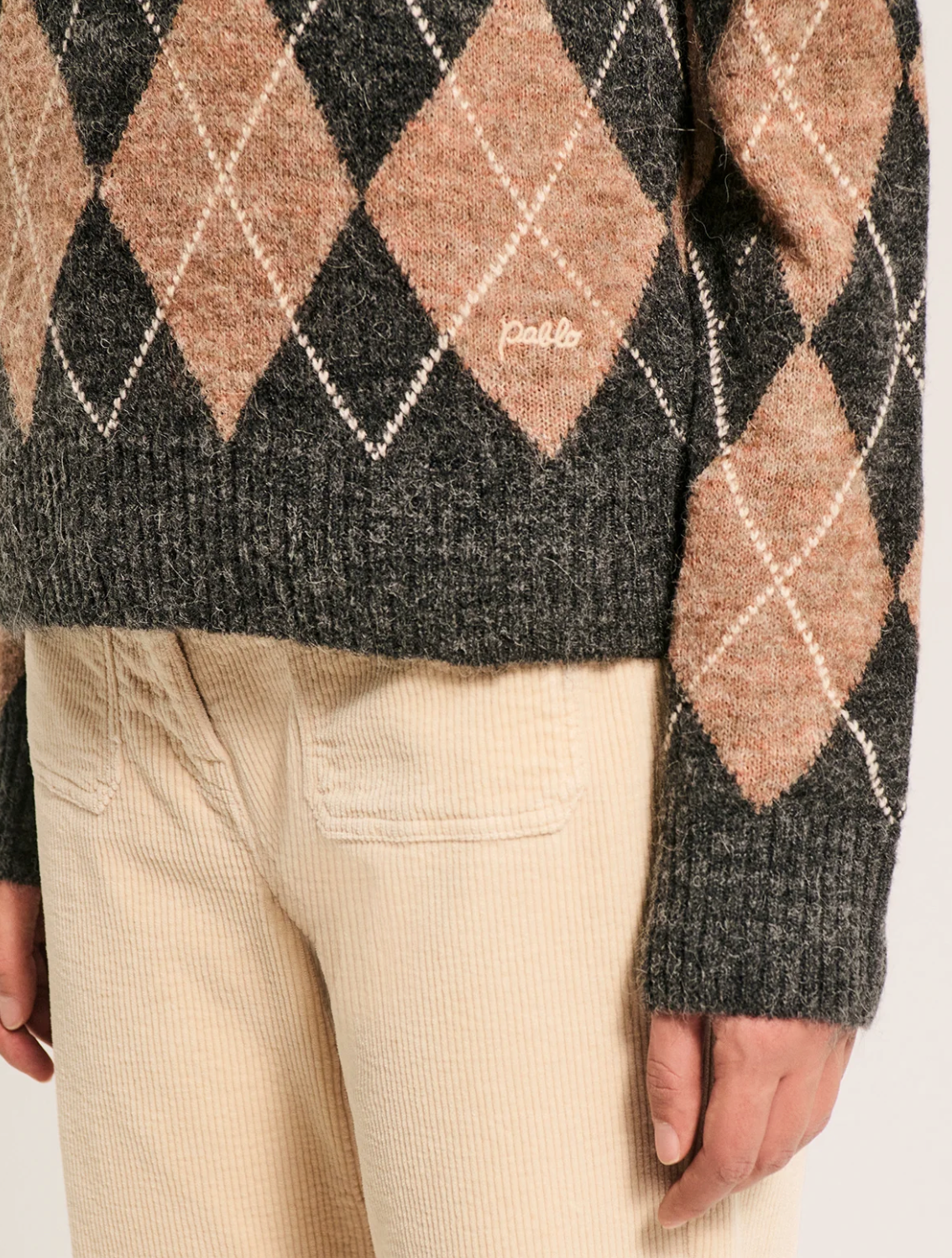 Pull à losanges contrastés - ROXANE Camel
