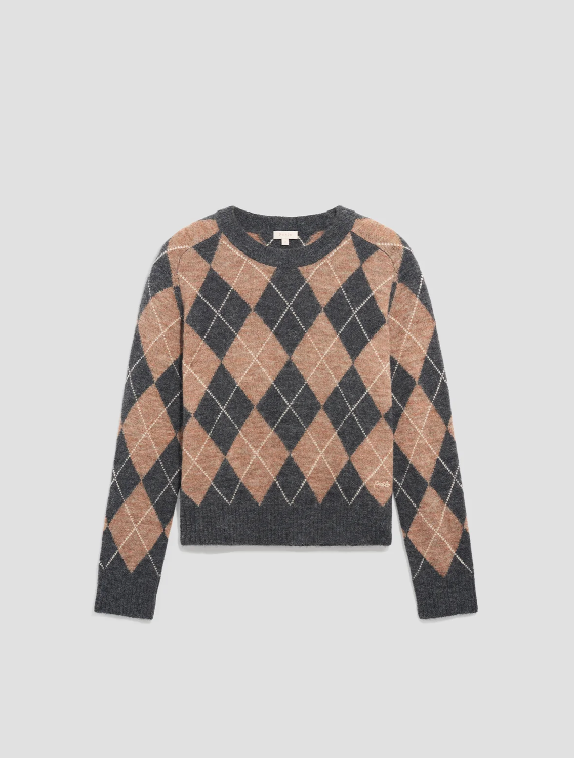 Pull à losanges contrastés - ROXANE Camel