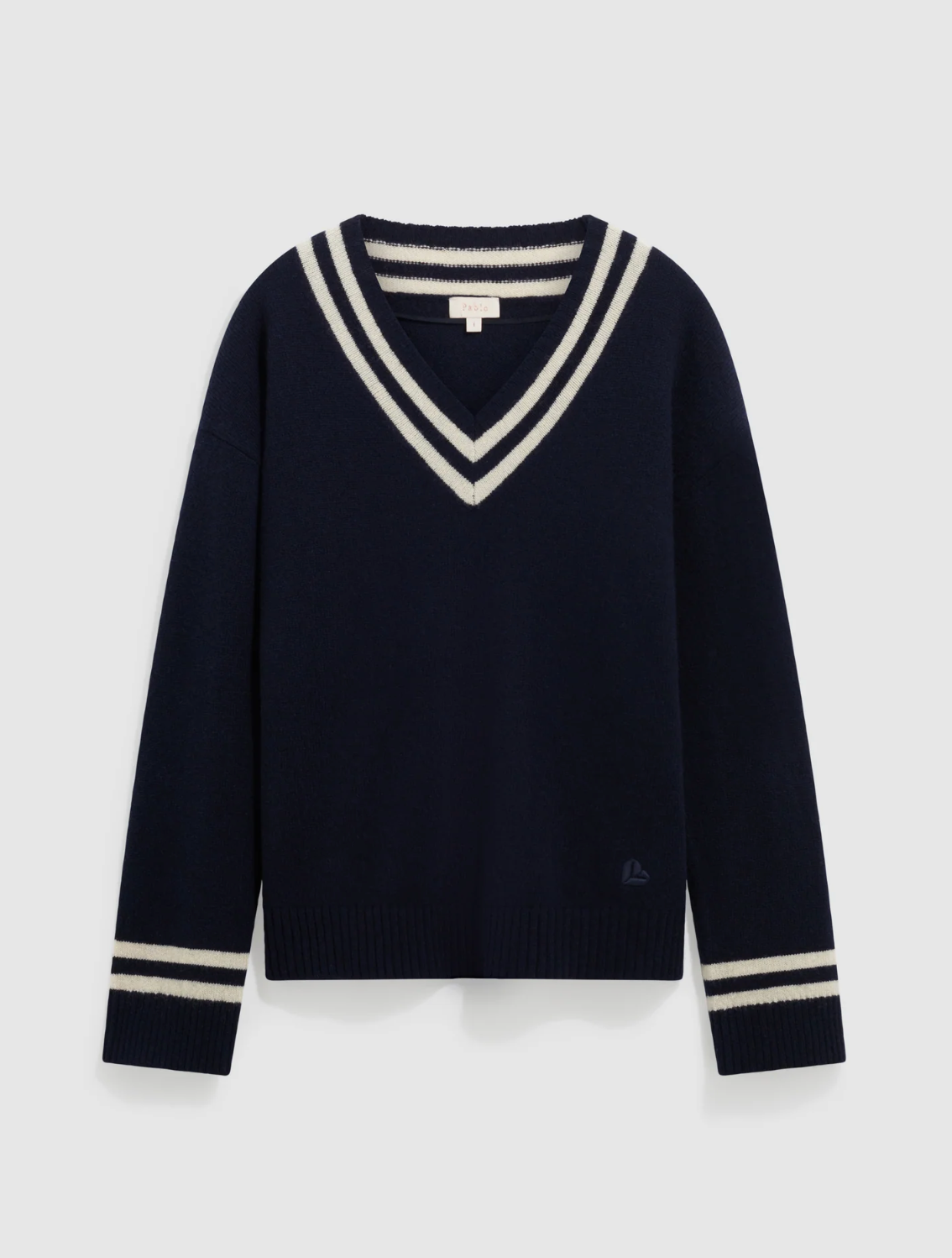 Pull col V en laine bicolore - ROSABEL