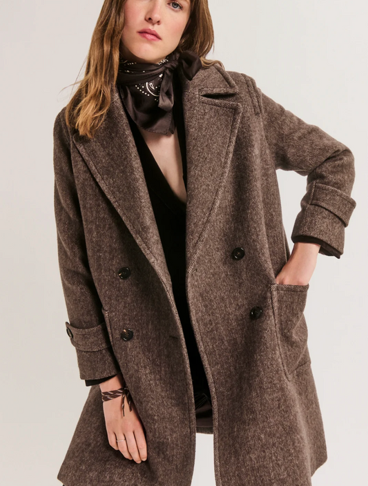 Manteau croisé à chevrons - ANSA
