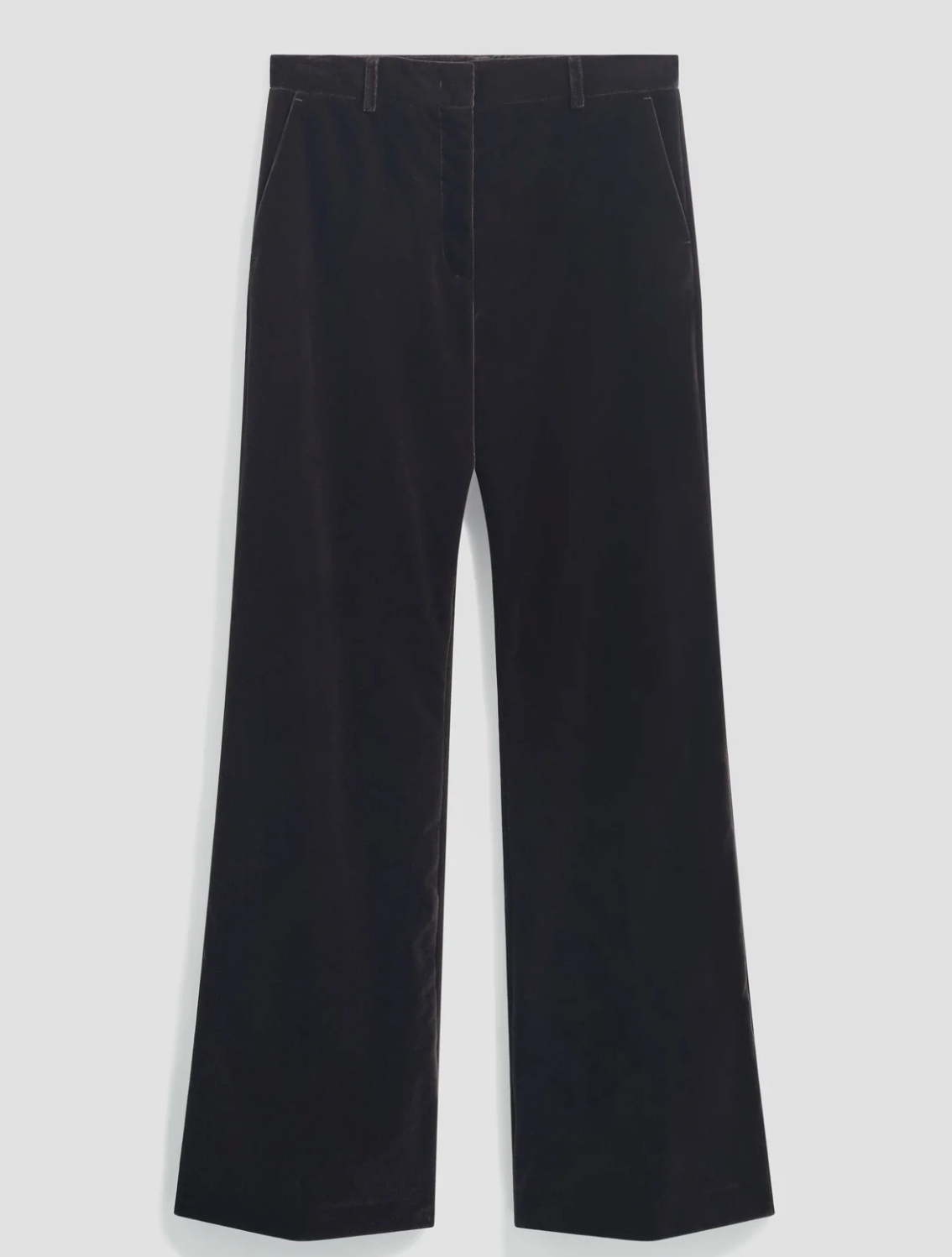Pantalon flare en velours lisse - MAVY Cinnamon