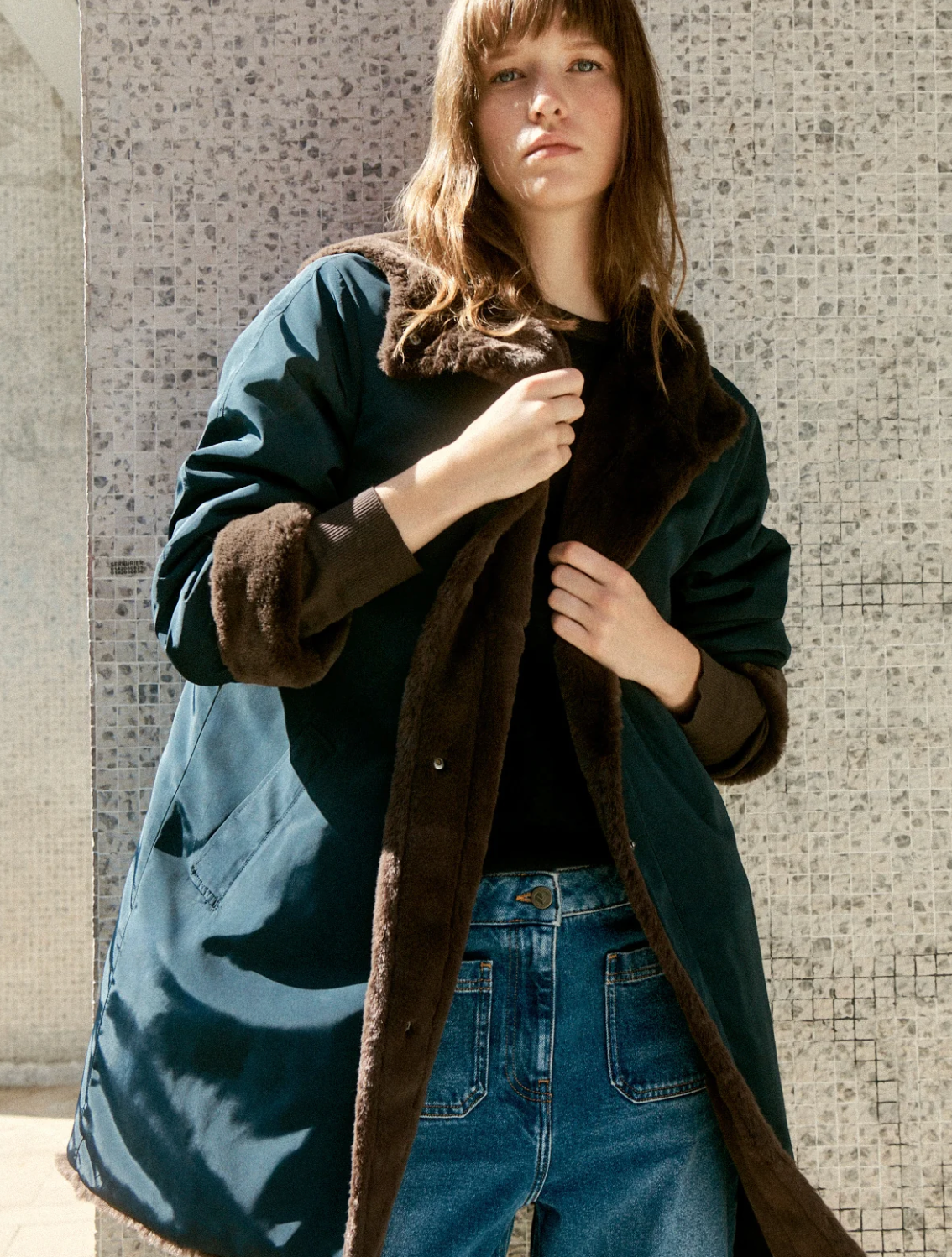 Parka réversible en fausse fourrure - AMIE