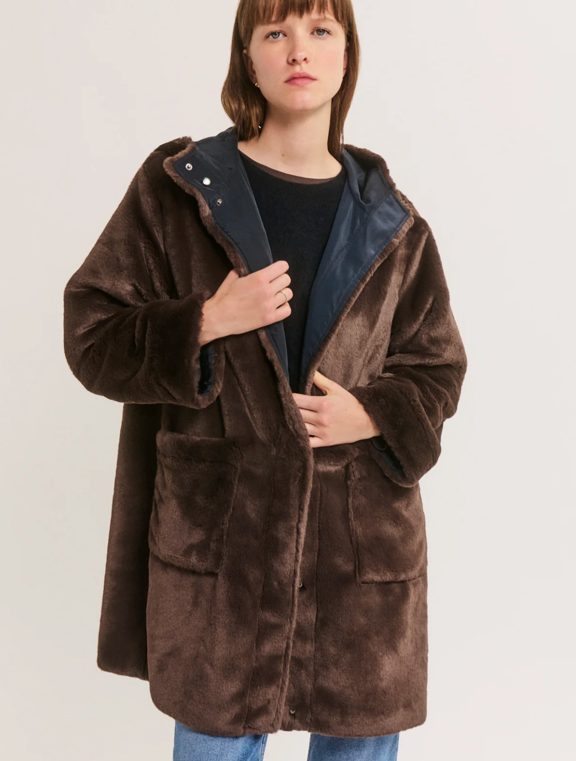 Parka réversible en fausse fourrure - AMIE