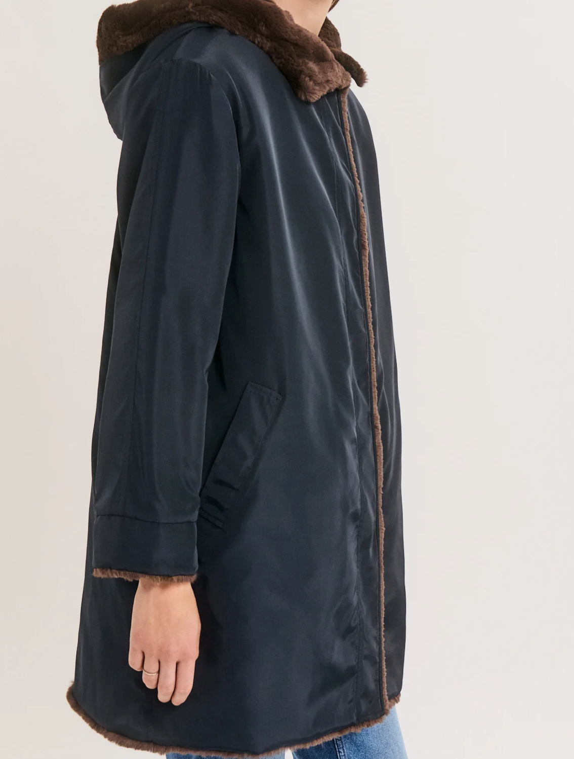 Parka réversible en fausse fourrure - AMIE