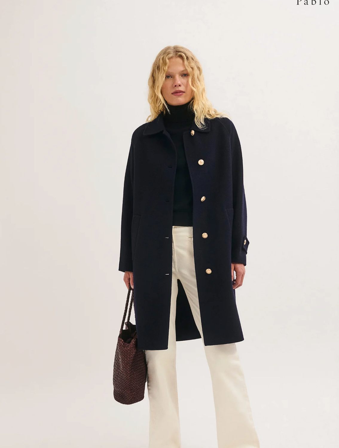 Trench droit en laine double face - ANET