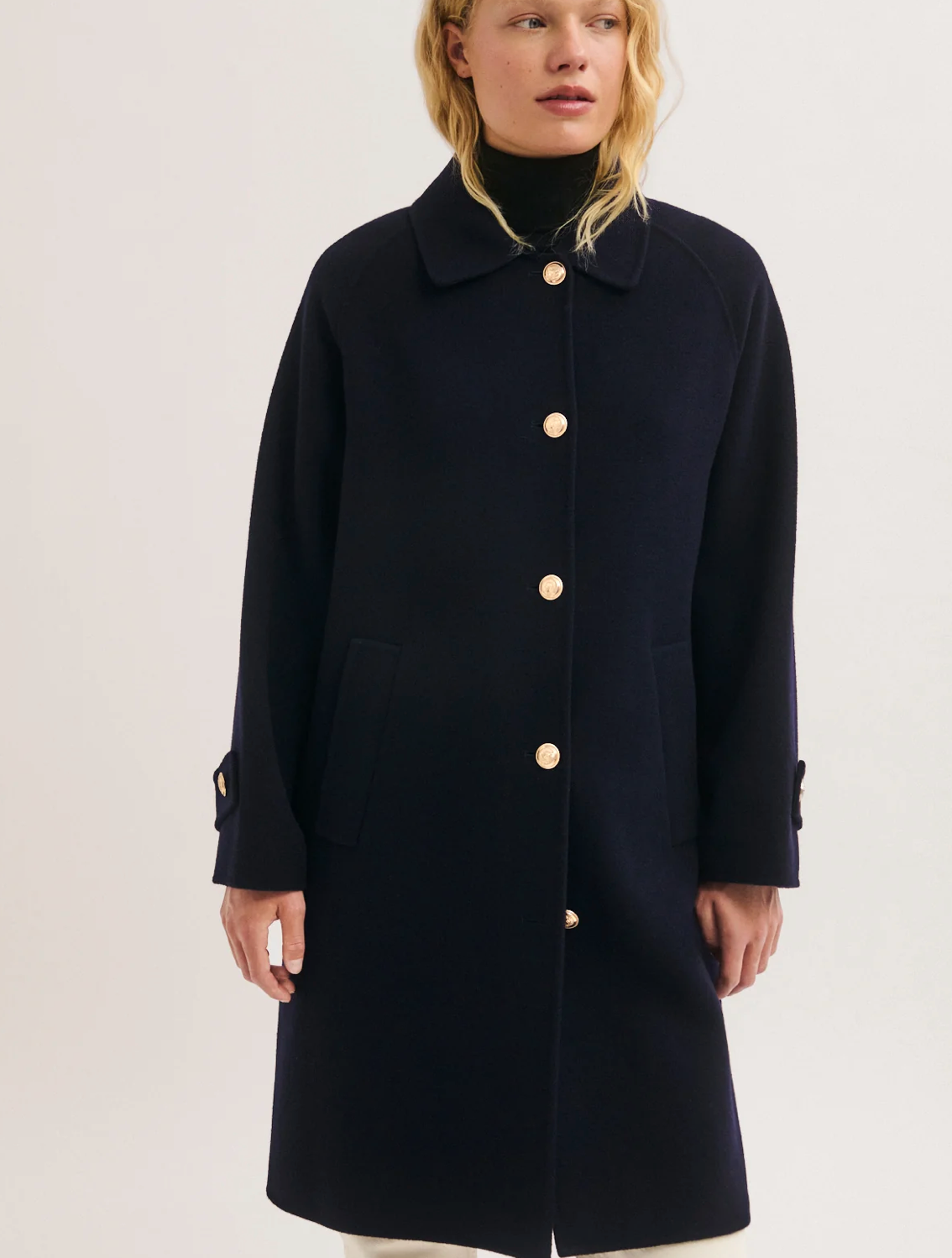 Trench droit en laine double face - ANET