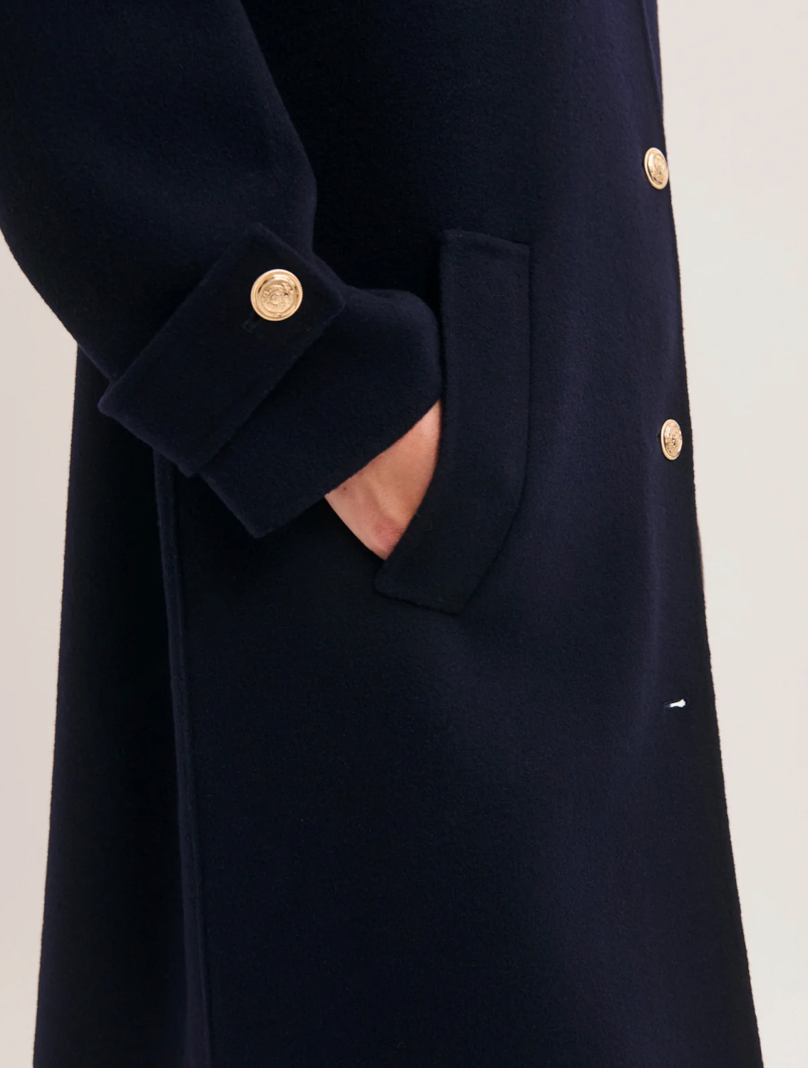 Trench droit en laine double face - ANET
