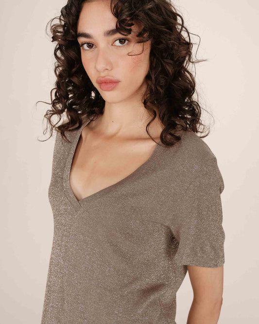 T-SHIRT GREIGE STARDUST