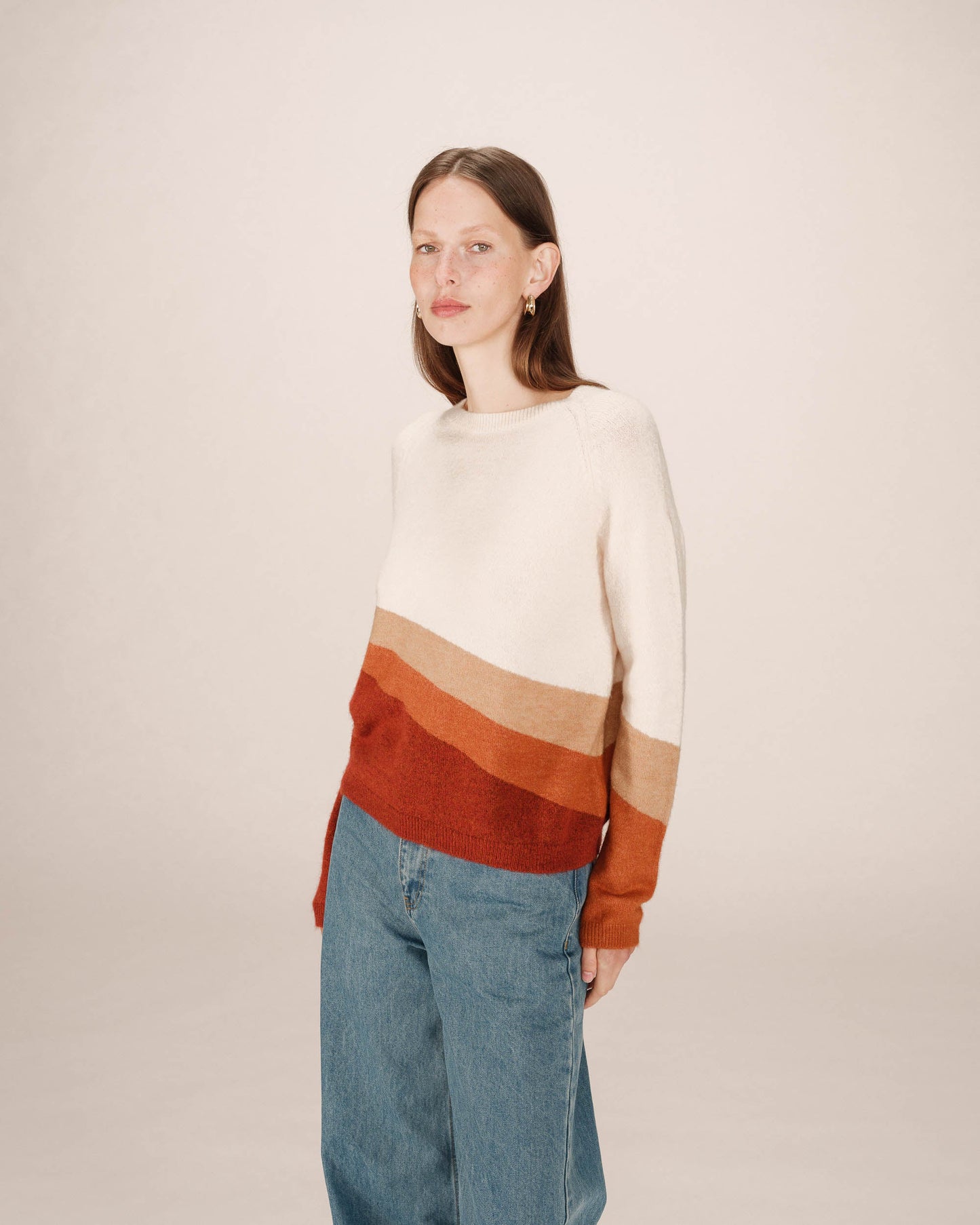 PULL À MOTIFS VANILLE SARANDON