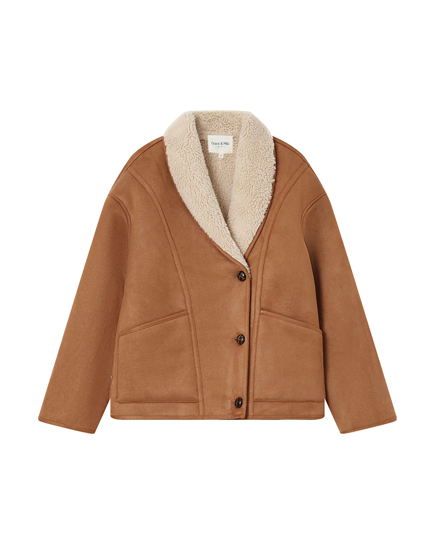 MANTEAU EN SUÉDINE CAMEL SWAN