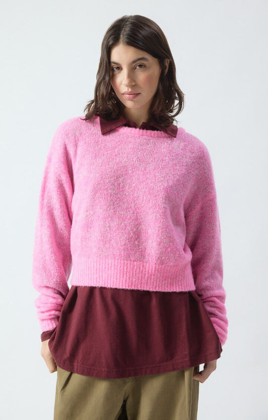 PULL FEMME NUGGY PETUNIA FLUO CHINE