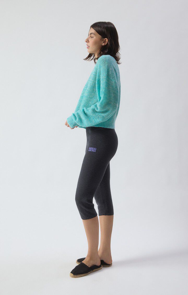 PULL FEMME NUGGY TURQUOISE FLUO CHINE