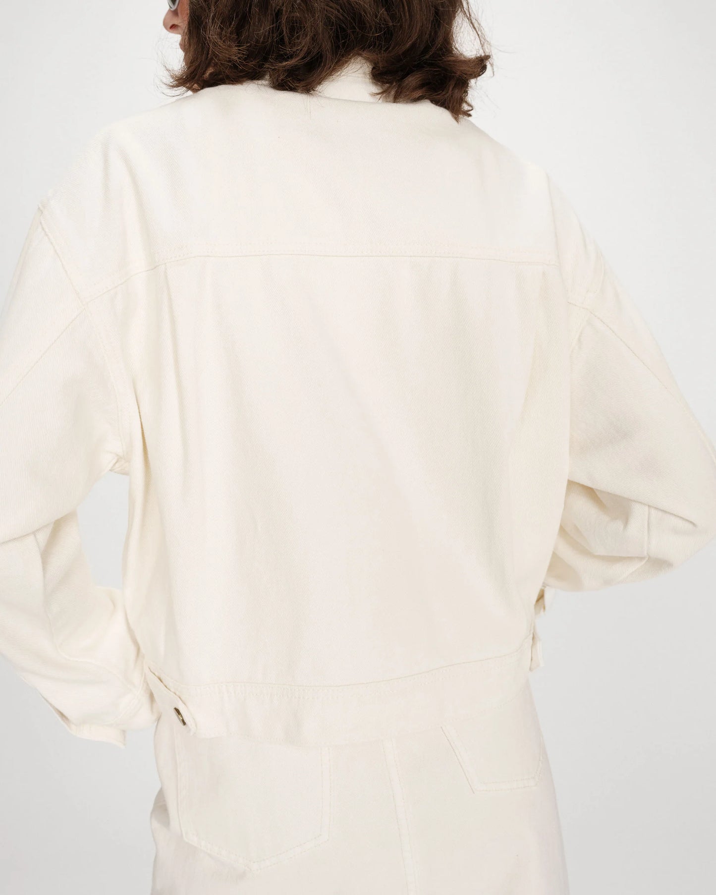 VESTE EN JEAN BOXY ECRU VINNIE
