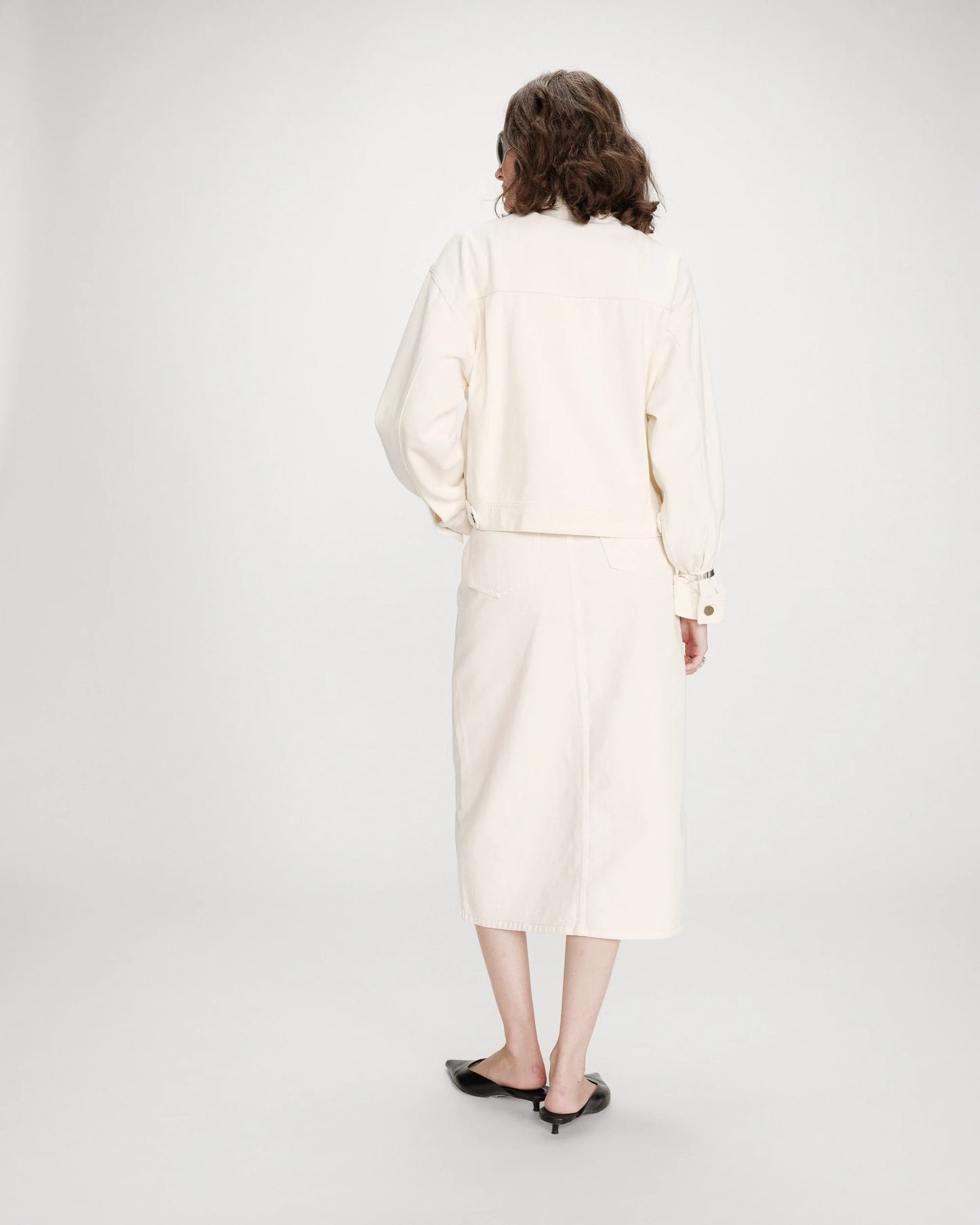 VESTE EN JEAN BOXY ECRU VINNIE