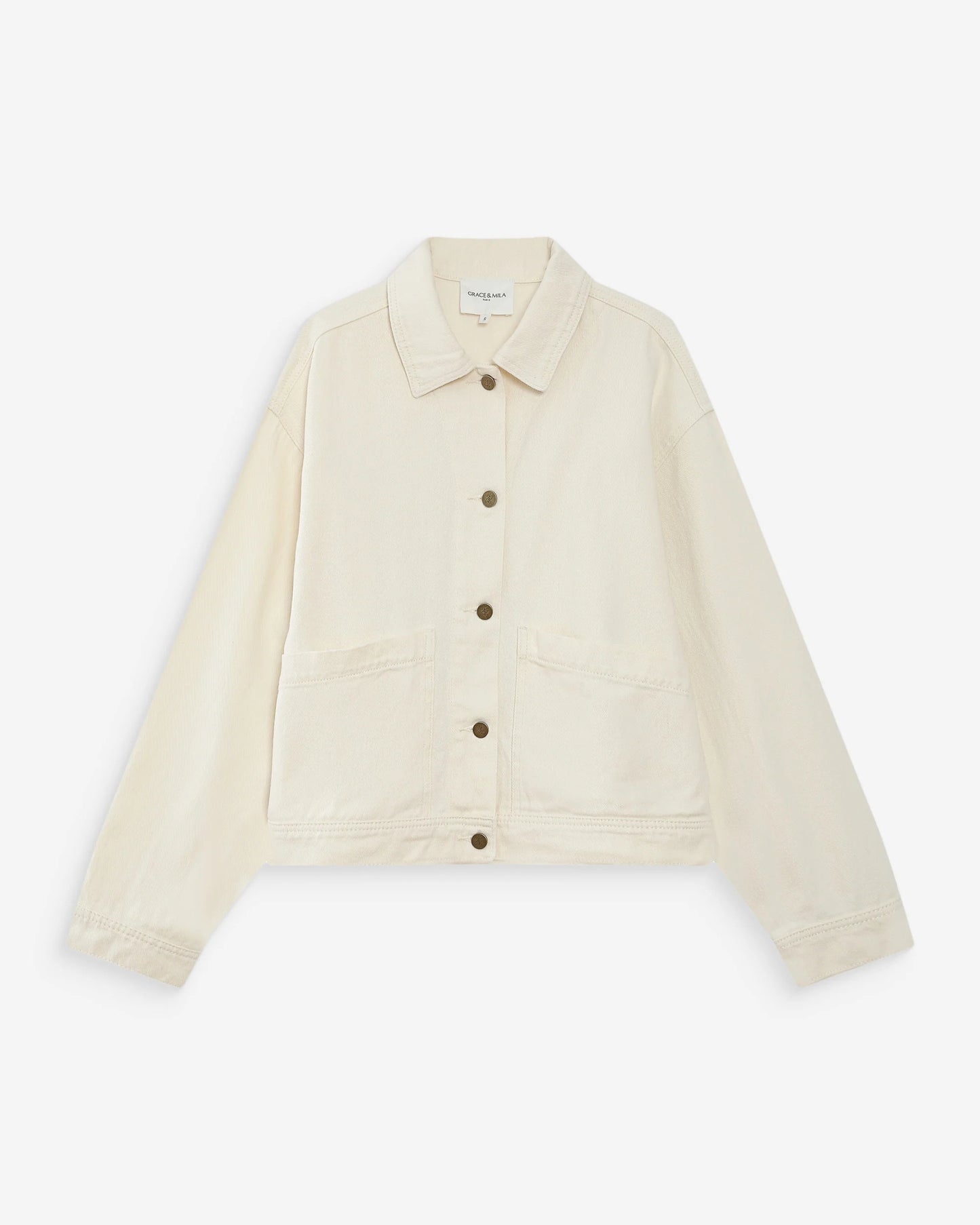 VESTE EN JEAN BOXY ECRU VINNIE