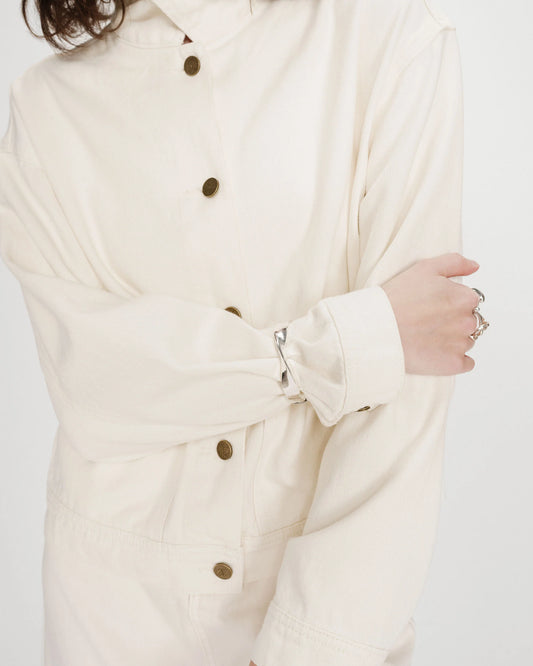 VESTE EN JEAN BOXY ECRU VINNIE