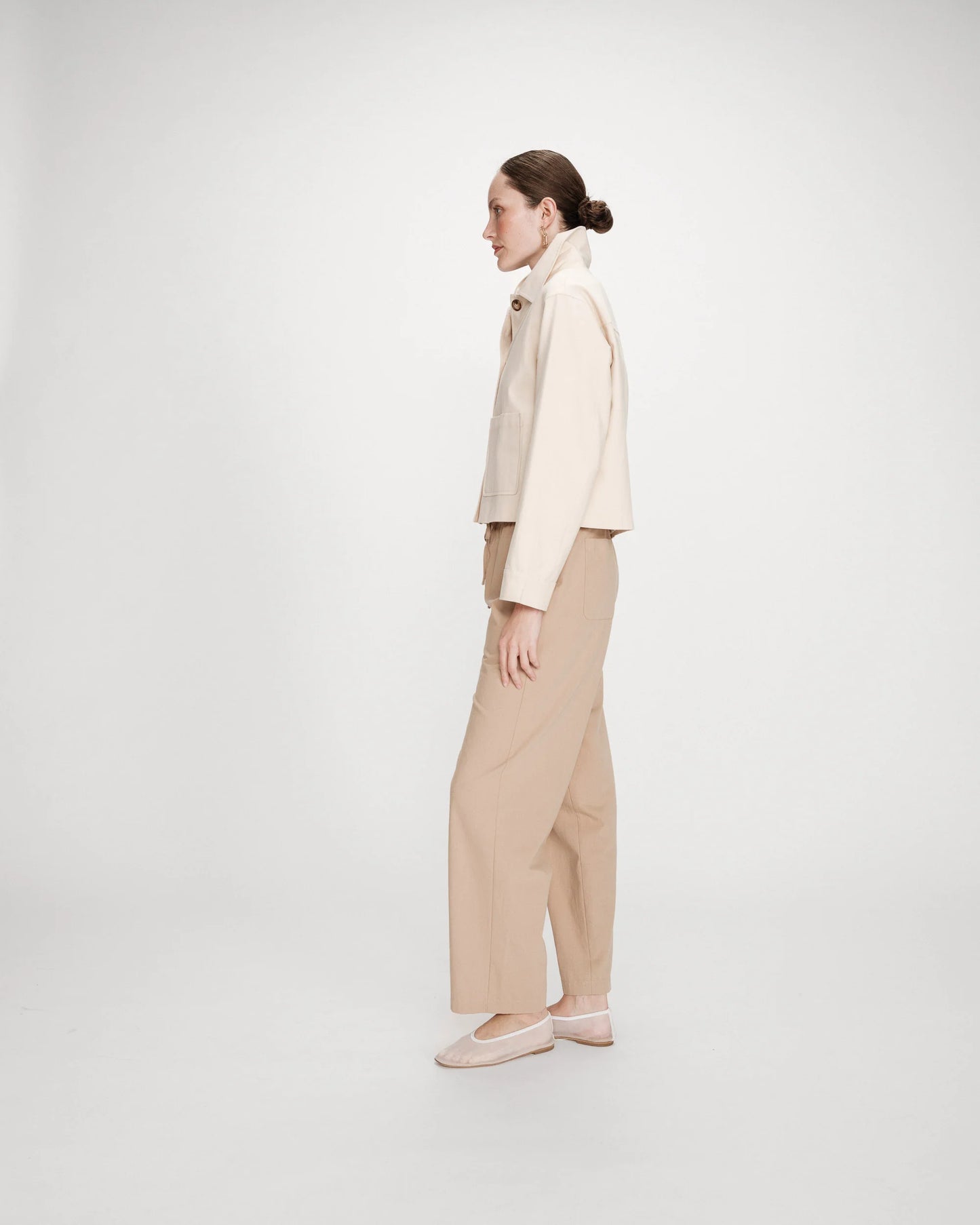 VESTE COURTE EN COTON ECRU VERONICA