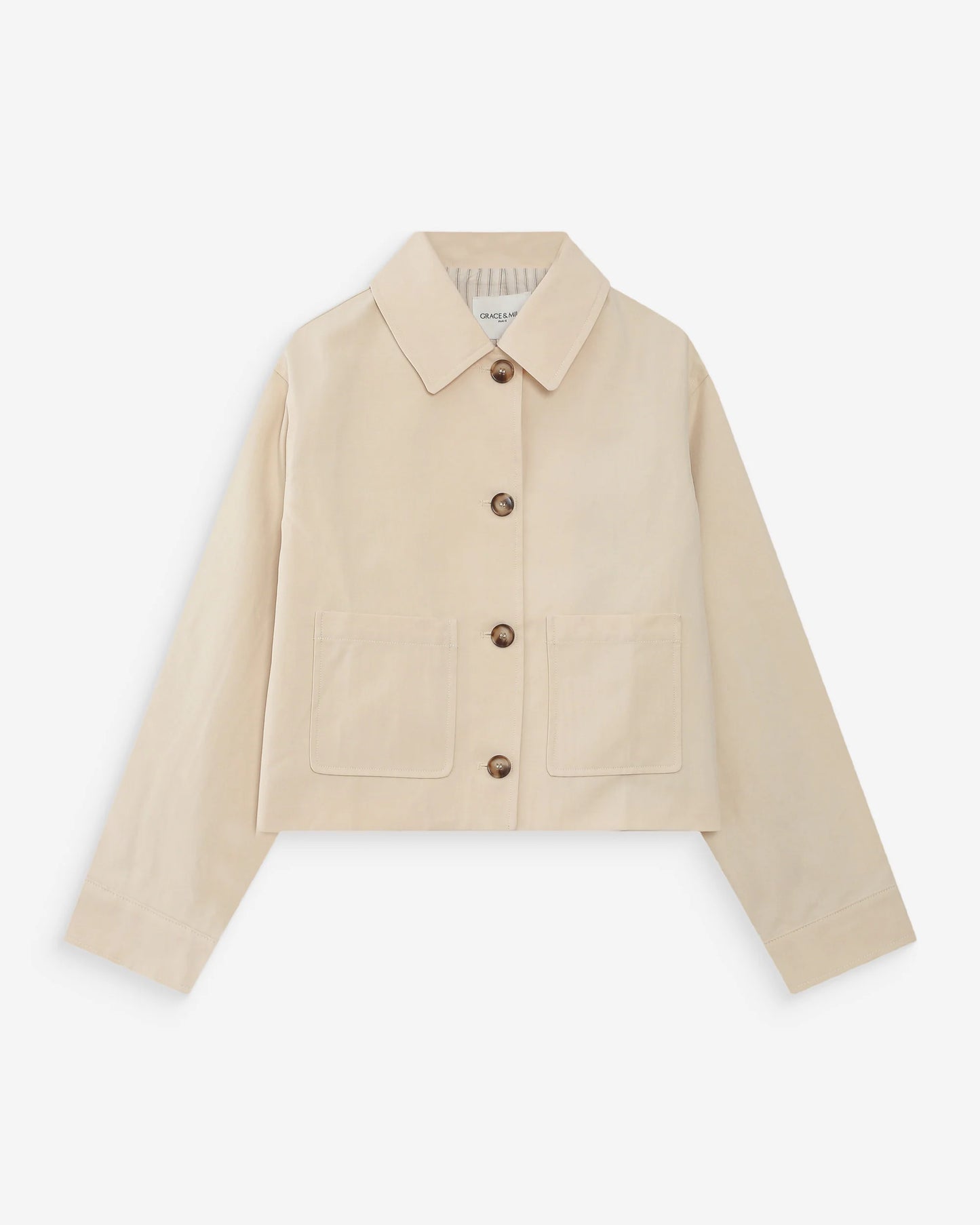 VESTE COURTE EN COTON ECRU VERONICA