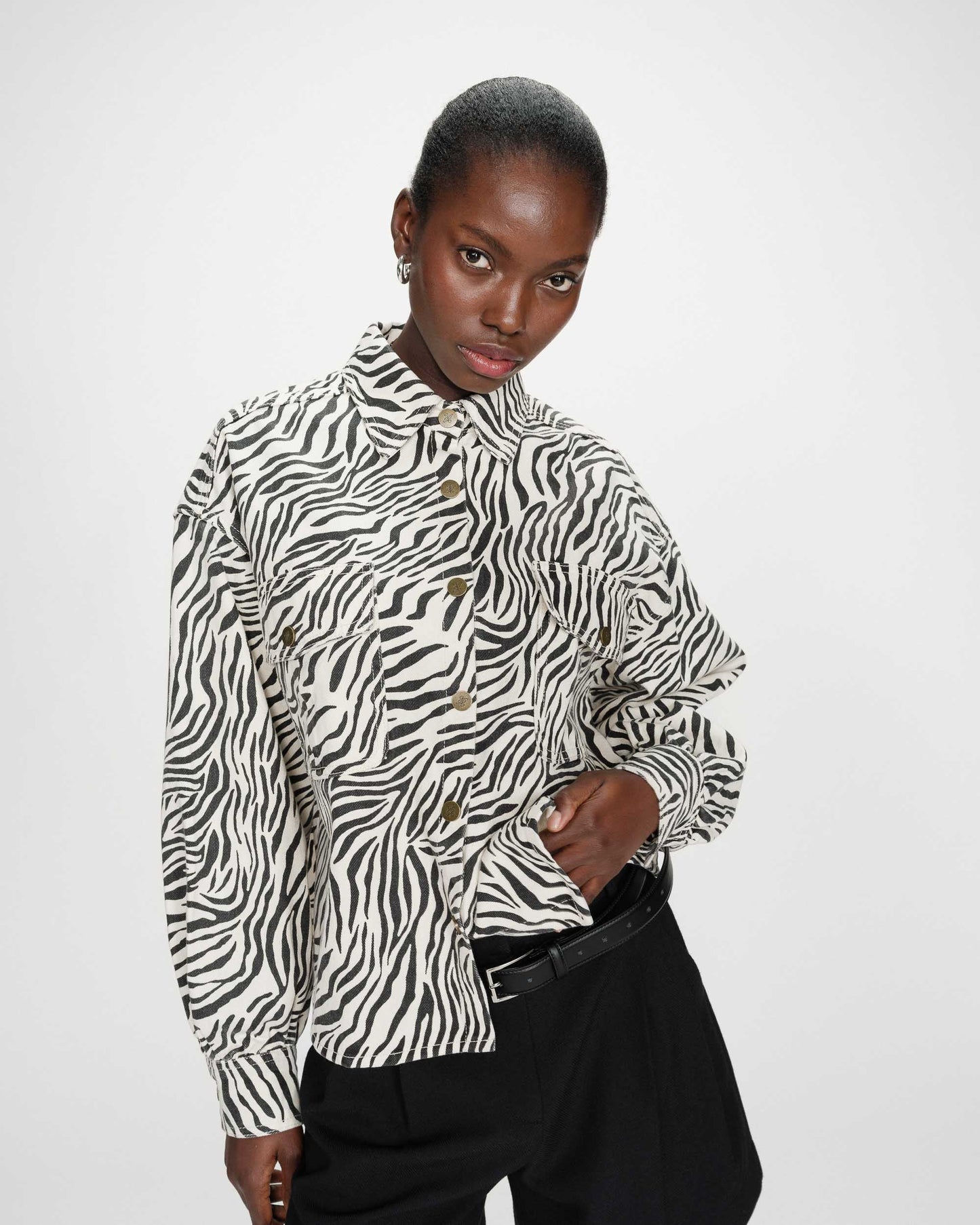 VESTE OVERSIZE IMPRIMÉE ZEBRE VANA
