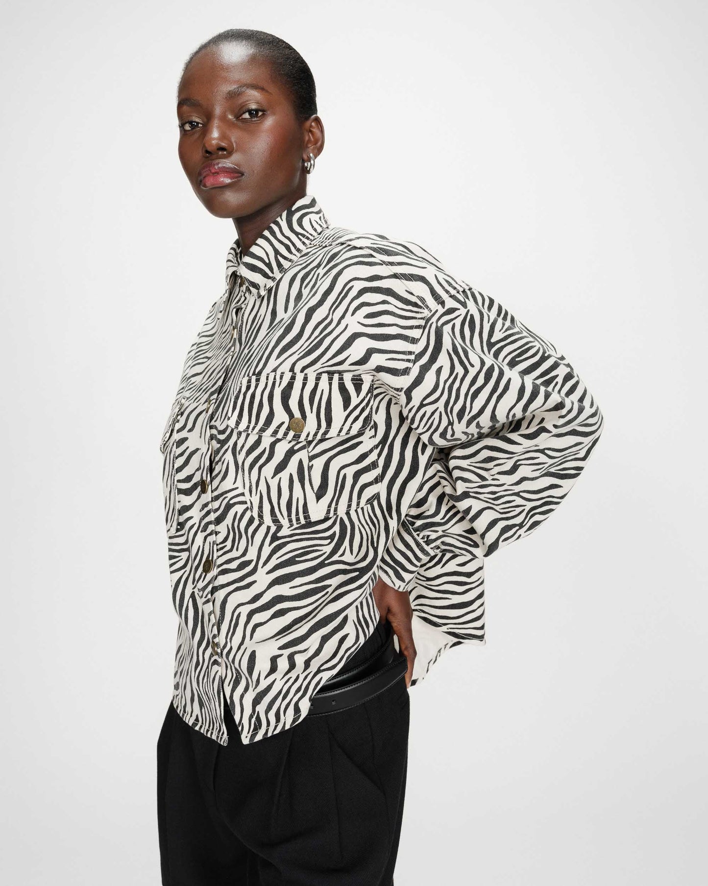 VESTE OVERSIZE IMPRIMÉE ZEBRE VANA