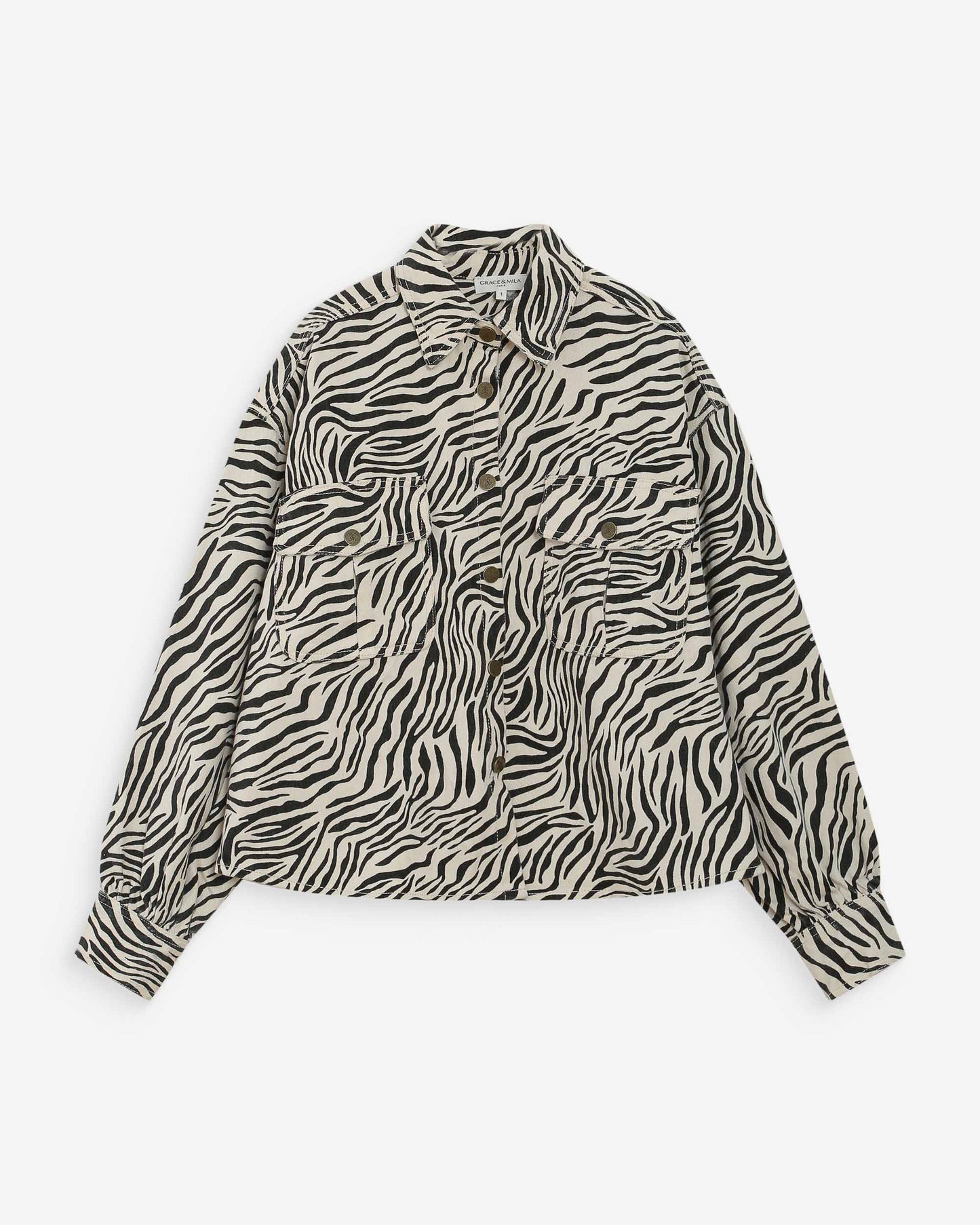 VESTE OVERSIZE IMPRIMÉE ZEBRE VANA