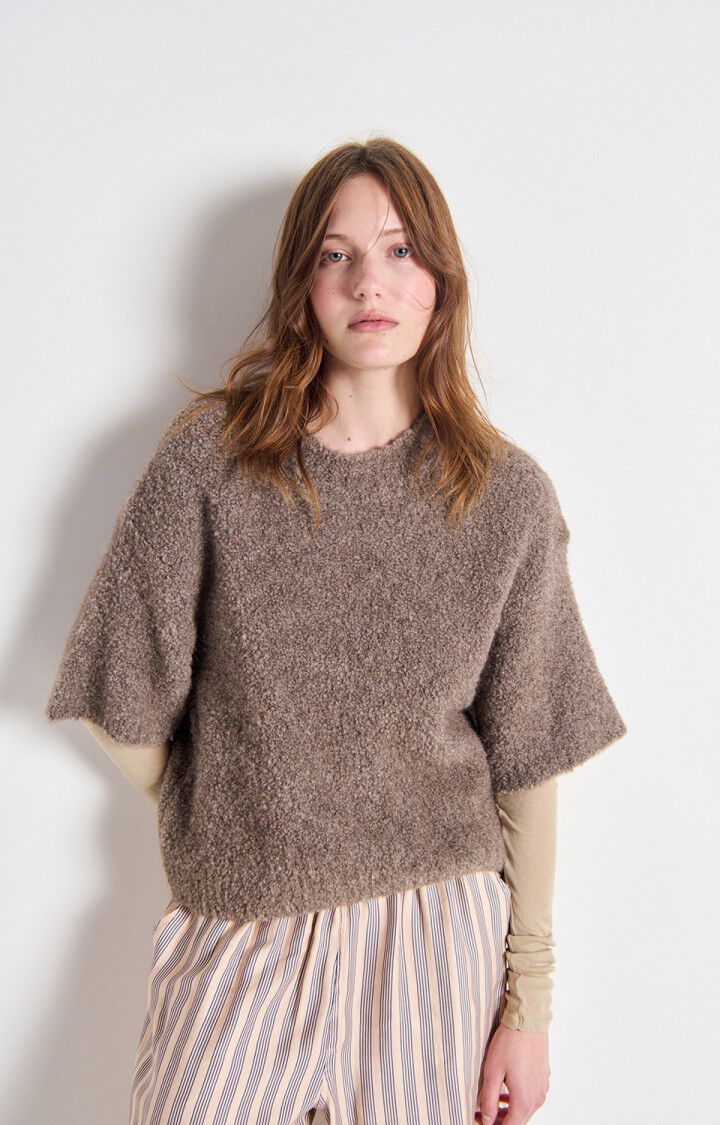PULL FEMME ZOLLY Taupe Chiné