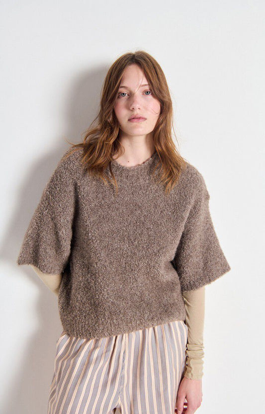 PULL FEMME ZOLLY Taupe Chiné