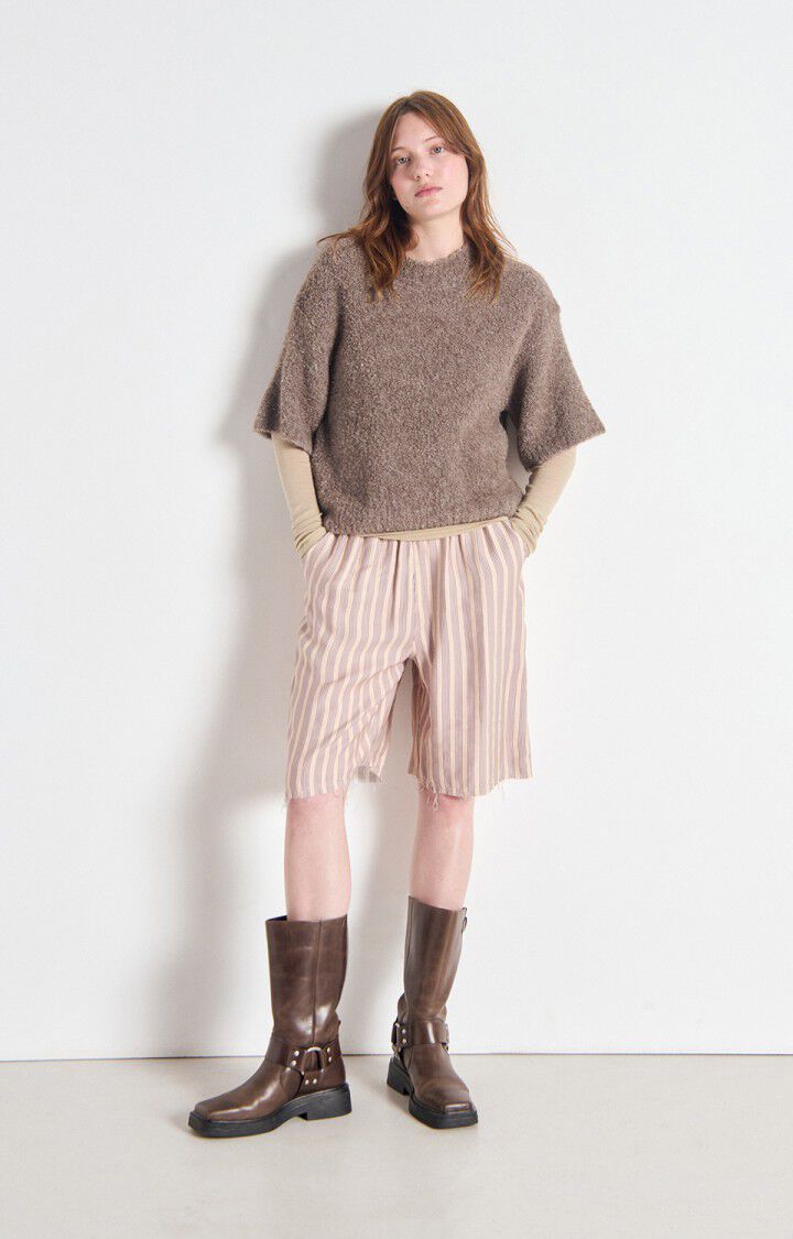 PULL FEMME ZOLLY Taupe Chiné