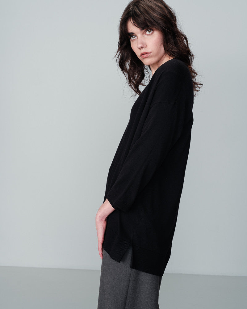 CARDIGAN NOIR NACRE