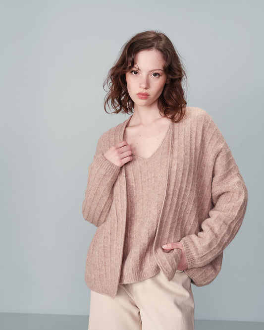 CARDIGAN TAUPE NANDO