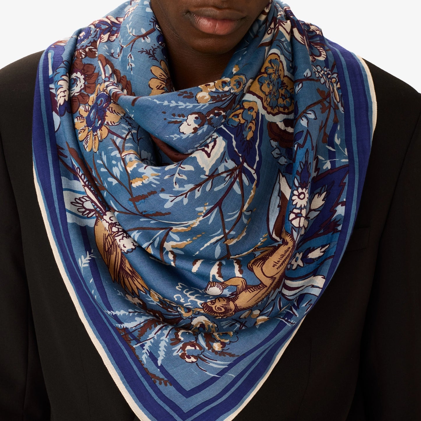 Carré 130 - Pagode - Bleu