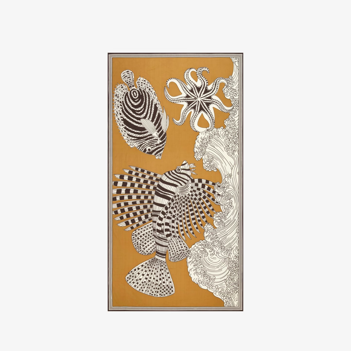 Écharpe 100 - Vague - Mordoré