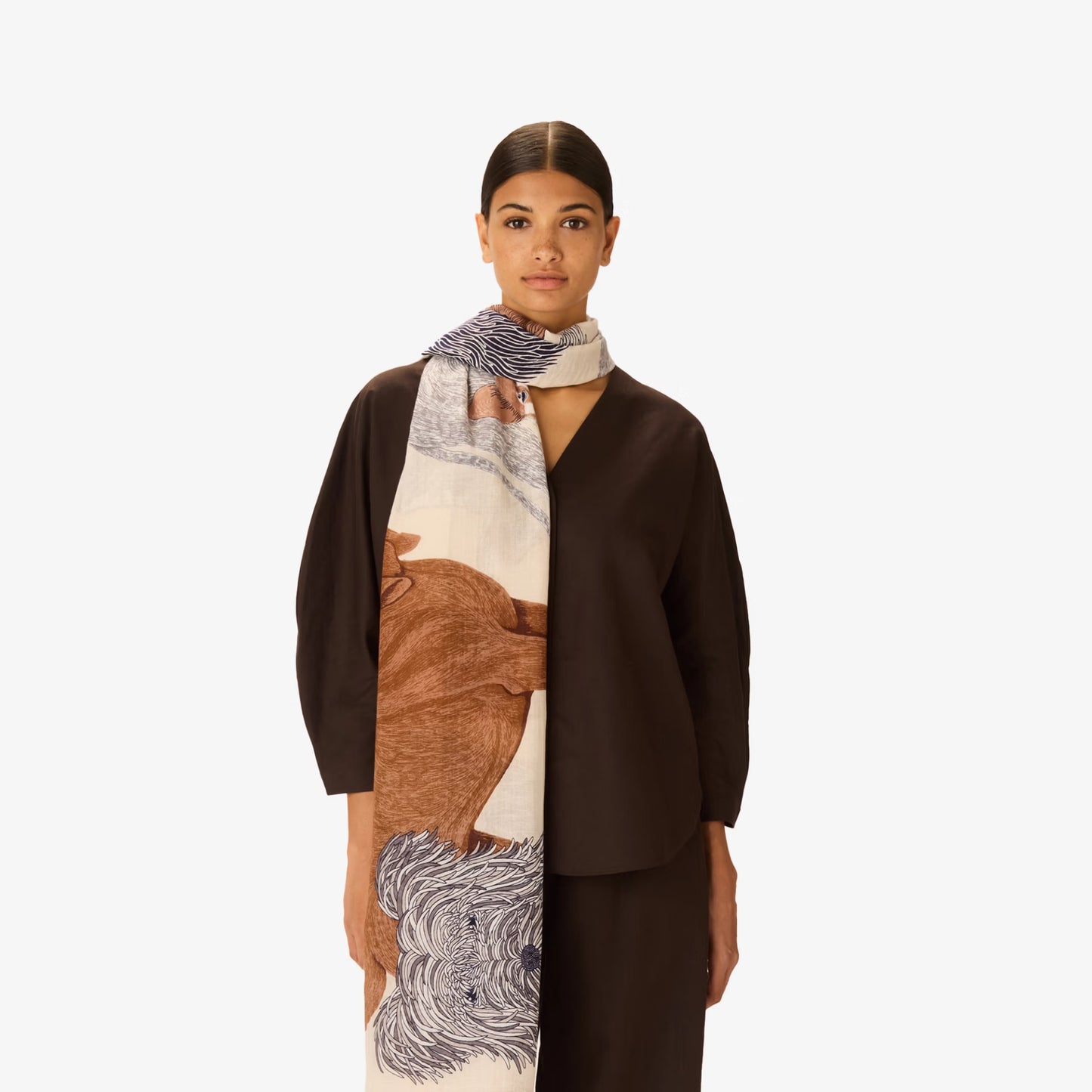 Écharpe 100 Coton - Toutou - Blanc