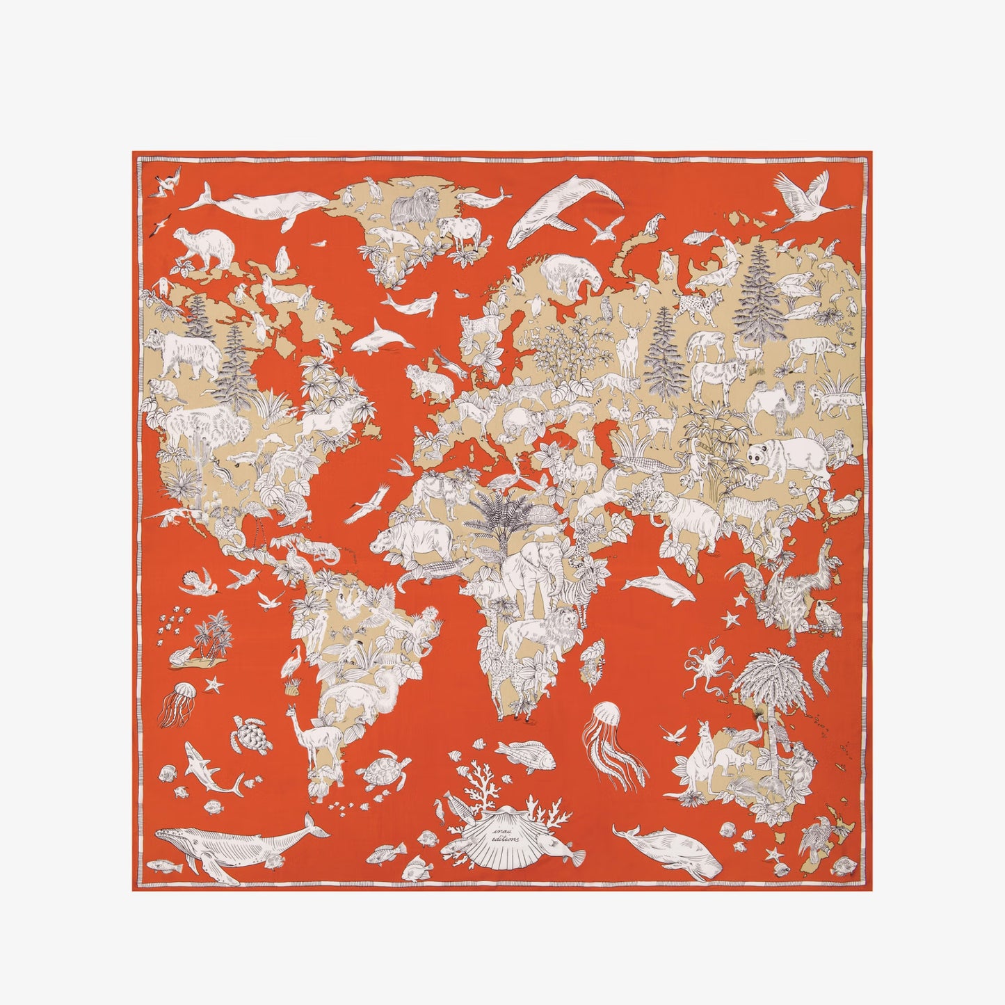 Carré 130 - Atlas - Orange